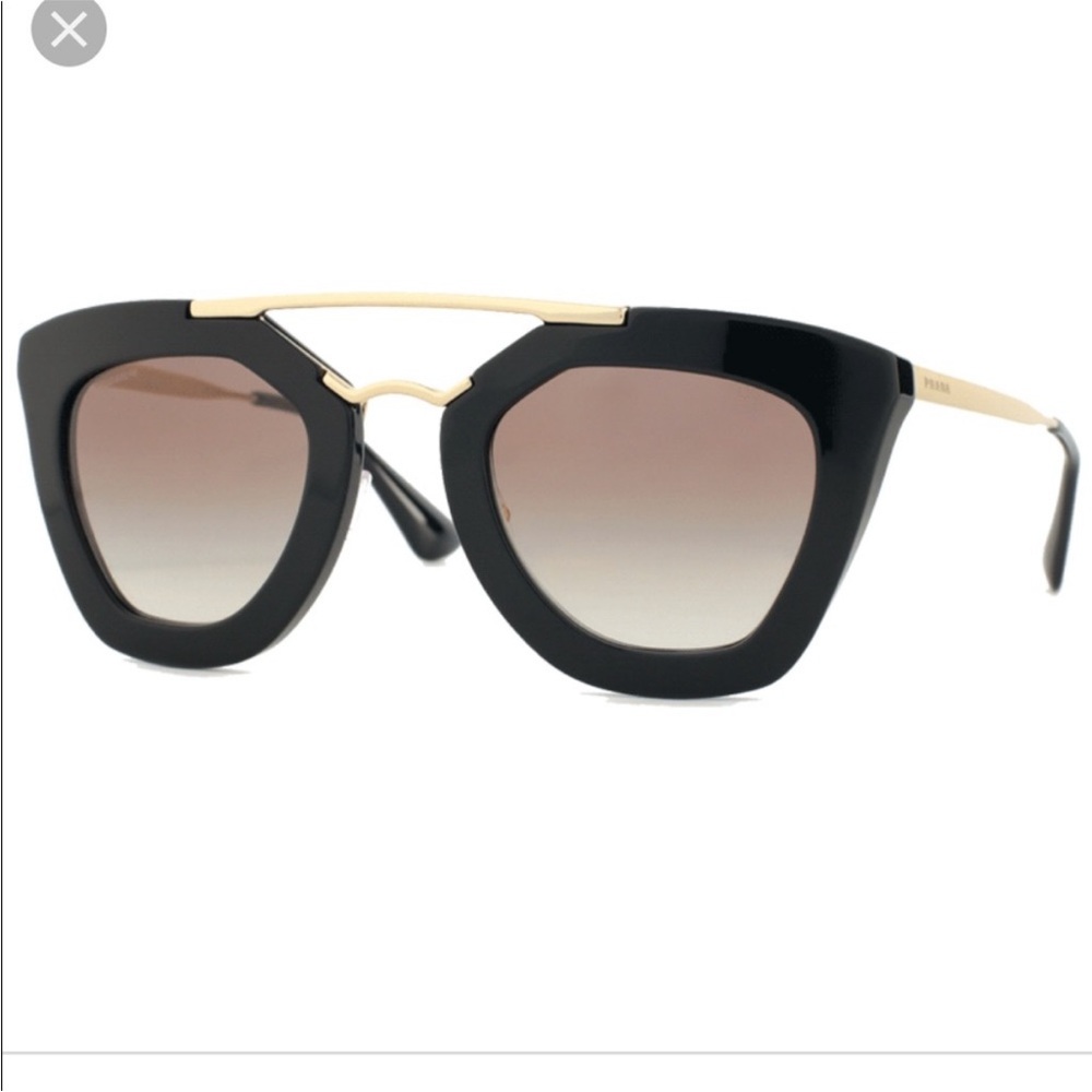 Prada Cinema Black and Gold Sunglasses